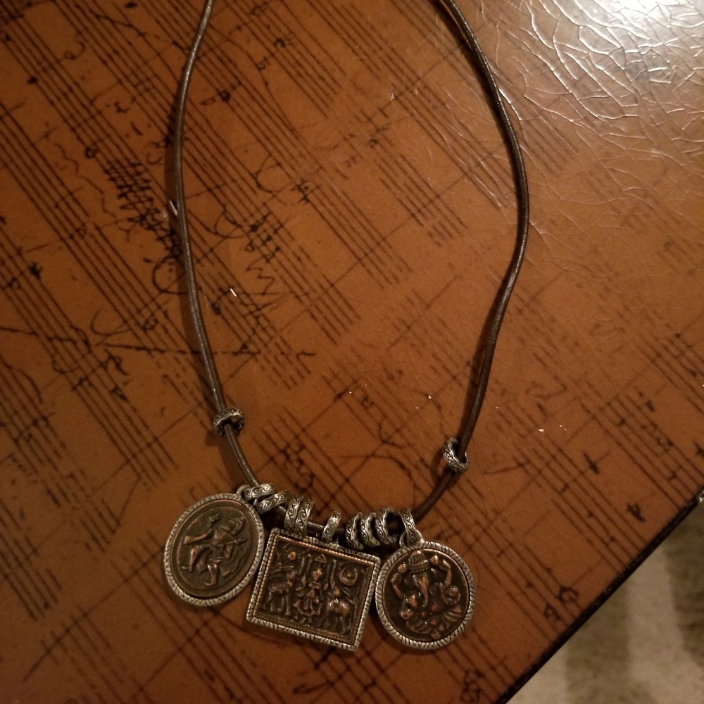 Necklace with Vintage Type Coin Pendants